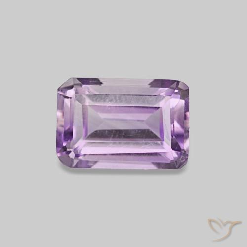 0.58ct Violetter Amethyst, Smaragdschliff, VS
