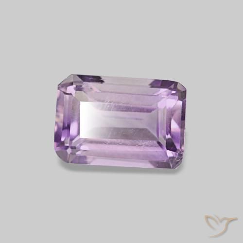 0,58 ctw natürlicher violetter Amethyst, Smaragdschliff, VS