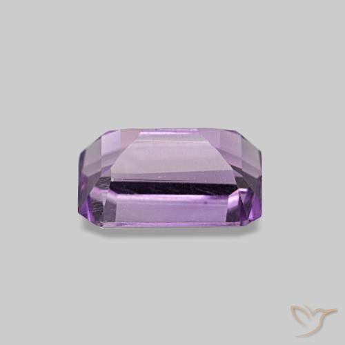 0,58 ctw natürlicher violetter Amethyst, Smaragdschliff, VS