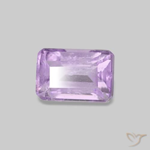 0,62 ctw natürlicher Hellviolett Amethyst, Smaragdschliff, VS-SI