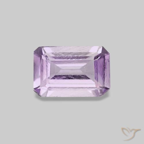 0,44 ctw natürlicher Mittelviolett Amethyst, Smaragdschliff, VS-SI