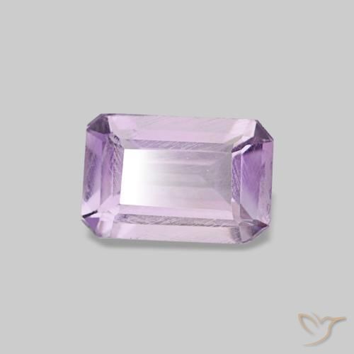 0,44 ctw natürlicher Mittelviolett Amethyst, Smaragdschliff, VS-SI
