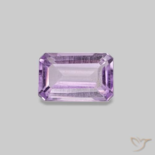 0,33 ctw natürlicher violetter Amethyst, Smaragdschliff, VS-SI