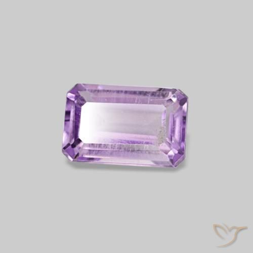 0,33 ctw natürlicher violetter Amethyst, Smaragdschliff, VS-SI