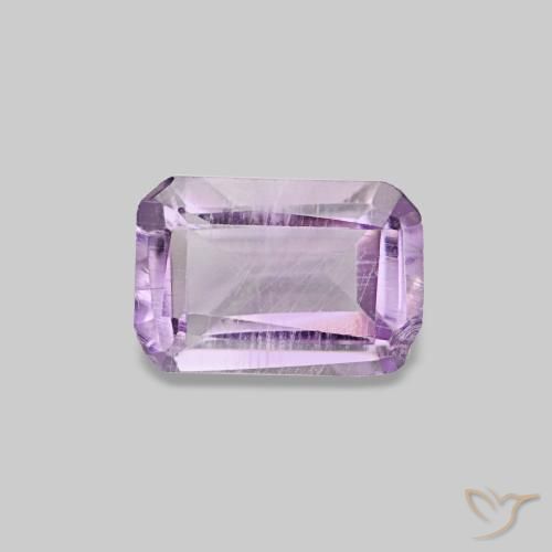 0,44 ctw natürlicher violetter Amethyst, Smaragdschliff, SI