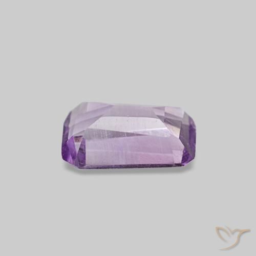 0,44 ctw natürlicher violetter Amethyst, Smaragdschliff, SI