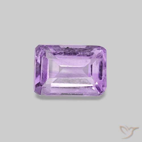 0,52 ctw natürlicher violetter Amethyst, Smaragdschliff, VS-SI