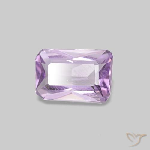 0,42 ctw natürlicher violetter Amethyst, Smaragdschliff, VS