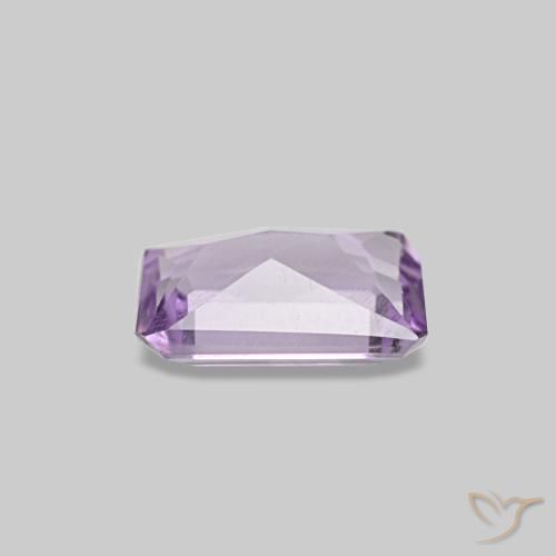 0,42 ctw natürlicher violetter Amethyst, Smaragdschliff, VS