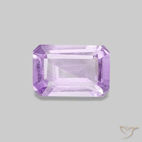0,52 ctw natürlicher Hell rosaviolett Amethyst, Smaragdschliff, VS-SI