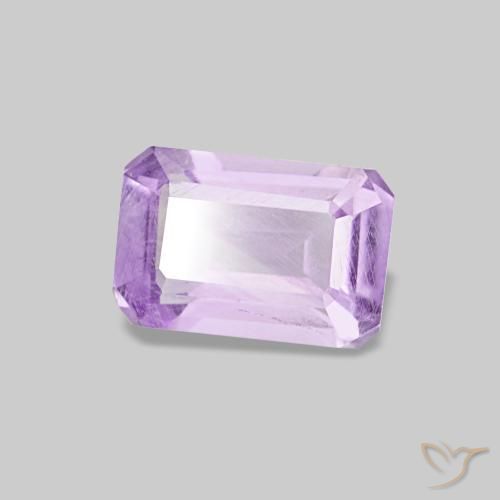 0,52 ctw natürlicher Hell rosaviolett Amethyst, Smaragdschliff, VS-SI