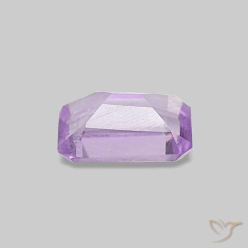 0,52 ctw natürlicher Hell rosaviolett Amethyst, Smaragdschliff, VS-SI