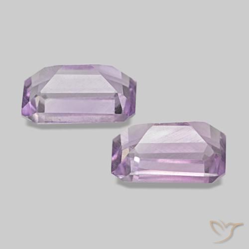 1,10 ct natürliche Hell rosaviolett Amethyst-Edelsteine, Smaragdschliff, VS