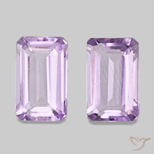 0.57ctw hellviolett Amethyst Edelsteine, Smaragdschliff, VS