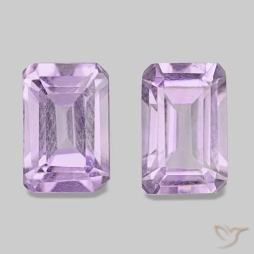 1.14 ct natürliche Hellrosa Violett Amethyst-Edelsteine, Smaragdschliff, VS