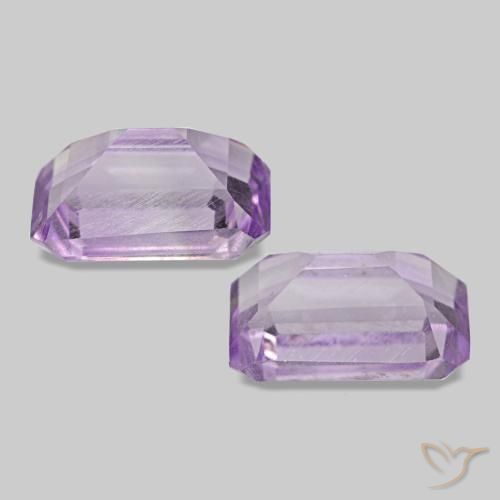 1.14 ct natürliche Hellrosa Violett Amethyst-Edelsteine, Smaragdschliff, VS