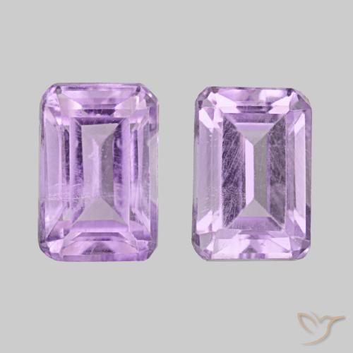 1.22 ct natürliche Rosaig-violett Amethyst-Edelsteine, Smaragdschliff, VS