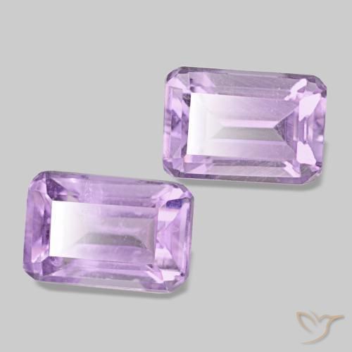 1.22 ct natürliche Rosaig-violett Amethyst-Edelsteine, Smaragdschliff, VS