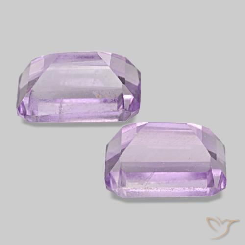 1.22 ct natürliche Rosaig-violett Amethyst-Edelsteine, Smaragdschliff, VS