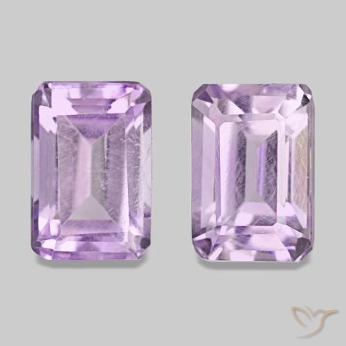 1.30 ct natürliche Mittelviolett Amethyst-Edelsteine, Smaragdschliff, VS