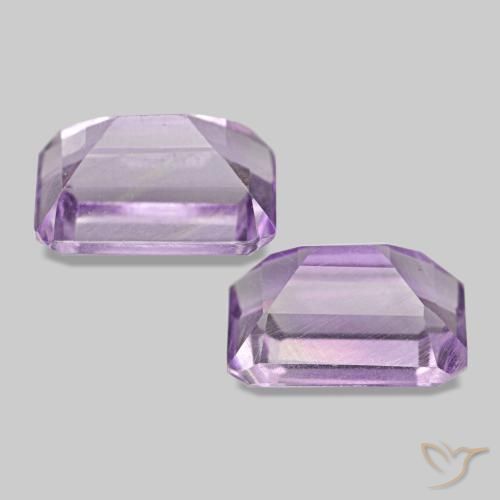 1.30 ct natürliche Mittelviolett Amethyst-Edelsteine, Smaragdschliff, VS
