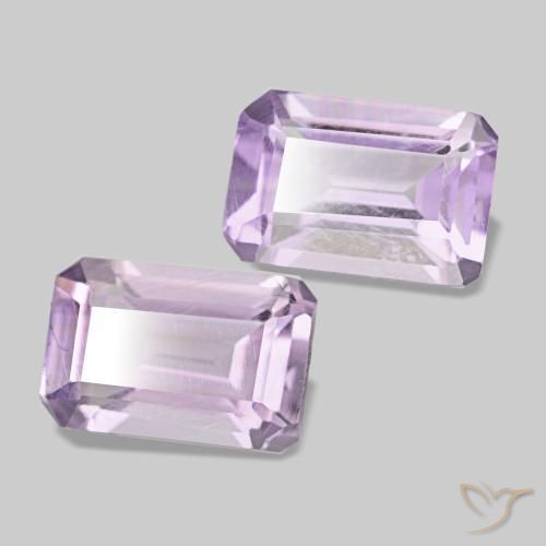 1.03 ct natürliche Hellrosa Violett Amethyst-Edelsteine, Smaragdschliff, VS