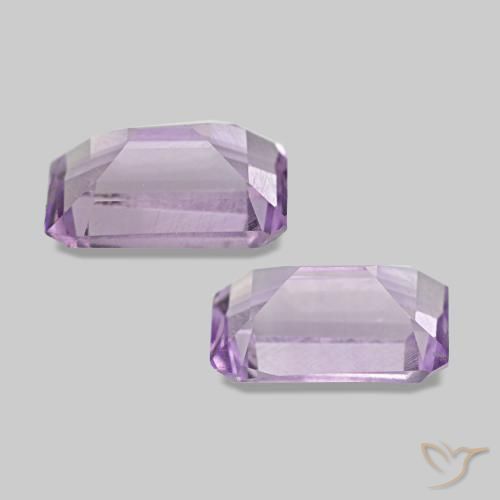 1.03 ct natürliche Hellrosa Violett Amethyst-Edelsteine, Smaragdschliff, VS