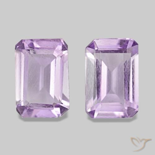 0,92 ct natürliche Hell rosaviolett Amethyst-Edelsteine, Smaragdschliff, VS
