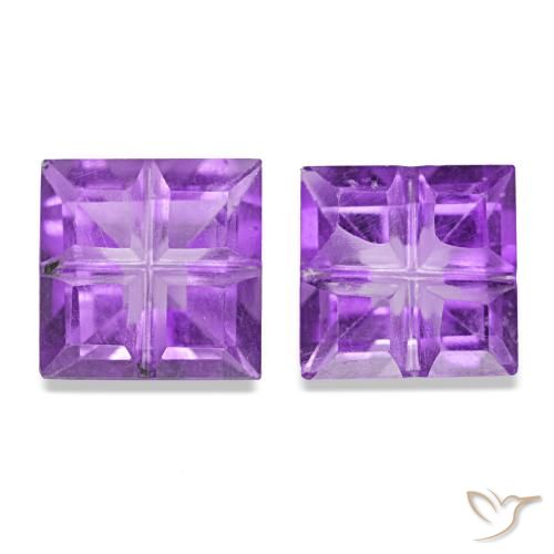 9,17 ctw natürlicher Lebhaftes Violett Amethyst, Quadrat, VS