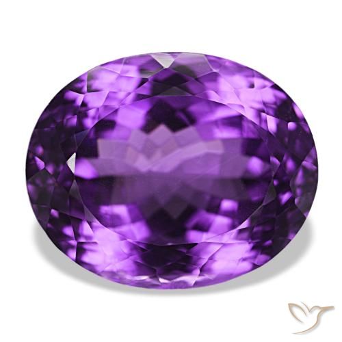 31.10ct Mittelviolett Amethyst, Oval, VVS-VS