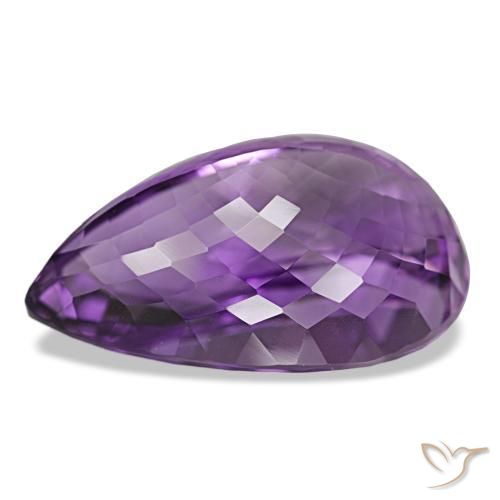 9,17 ctw natürlicher Lilaisch-violett Amethyst, Birnenform, VVS