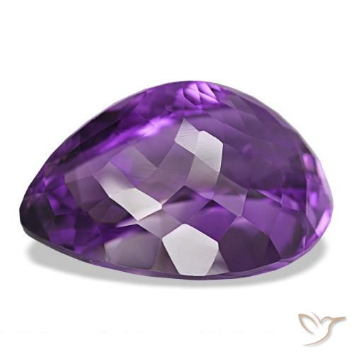9,17 ctw natürlicher Mittelviolett Amethyst, Birnenform, VVS
