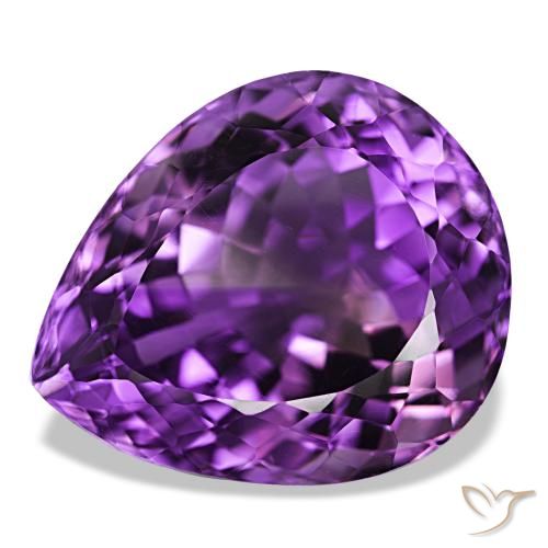 9,17 ctw natürlicher Medium Dark-Violet Amethyst, Birnenform, VVS