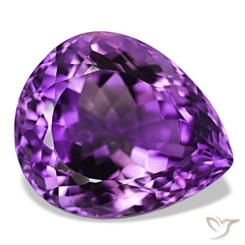 9,17 ctw natürlicher Medium Dark-Violet Amethyst, Birnenform, VVS