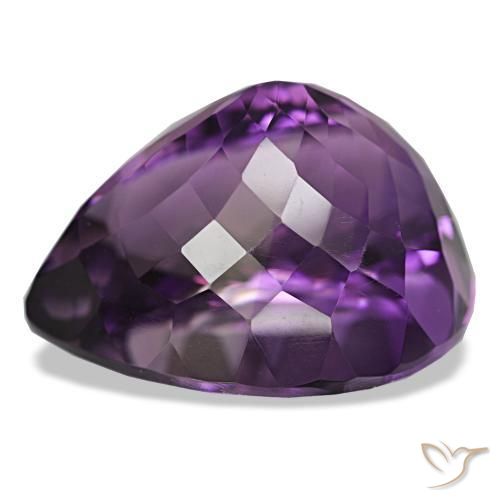 9,17 ctw natürlicher Medium Dark-Violet Amethyst, Birnenform, VVS