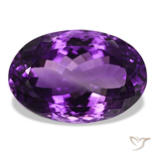 9,17 ctw natürlicher Medium Dark-Violet Amethyst, Oval Schliff, VVS-VS