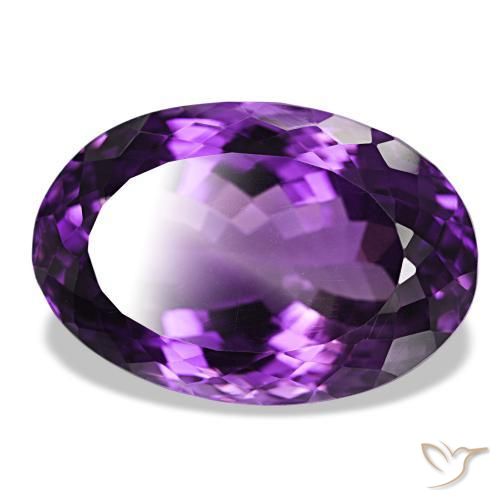 9,17 ctw natürlicher Medium Dark-Violet Amethyst, Oval Schliff, VVS-VS