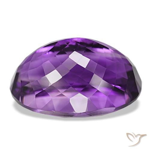 9,17 ctw natürlicher Medium Dark-Violet Amethyst, Oval Schliff, VVS-VS
