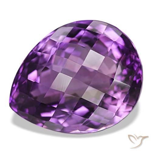 9,17 ctw natürlicher Tiefviolettes Violett Amethyst, Birnenform, VVS