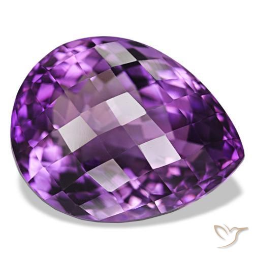 9,17 ctw natürlicher Tiefviolettes Violett Amethyst, Birnenform, VVS