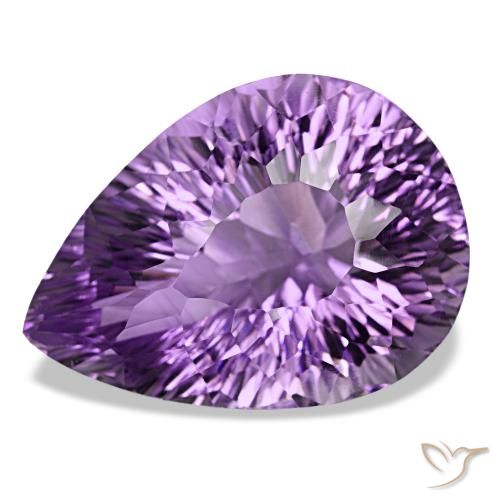 52,30 ctw natürlicher violetter Amethyst, Birnenform, VVS-VS
