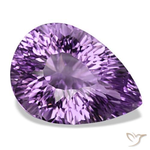 52,30 ctw natürlicher violetter Amethyst, Birnenform, VVS-VS