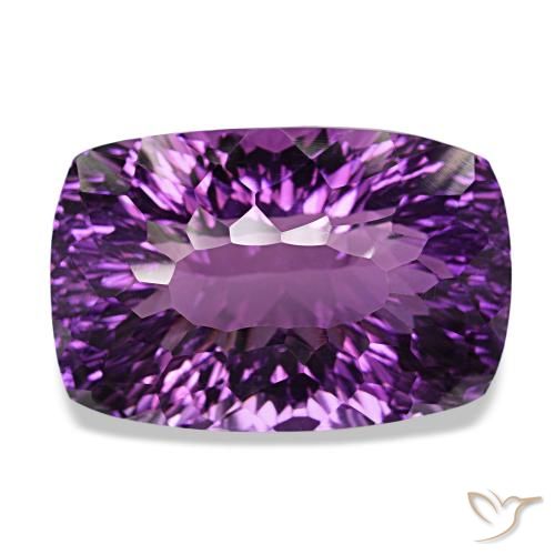 53,04 ctw natürlicher violetter Amethyst, Kissenschliff, VVS