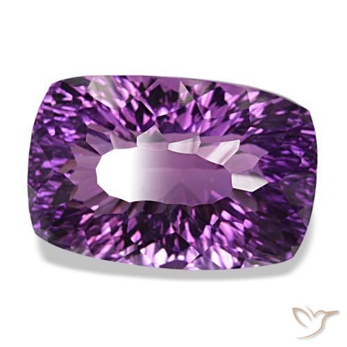 53,04 ctw natürlicher violetter Amethyst, Kissenschliff, VVS