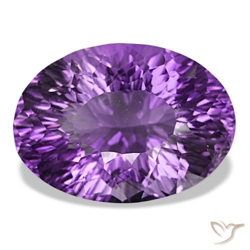 38.84ct medium dark purplish-violet amethyst, oval, VVS