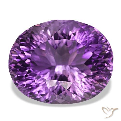 41.37ct mittelviolettes violett amethyst, oval, VVS