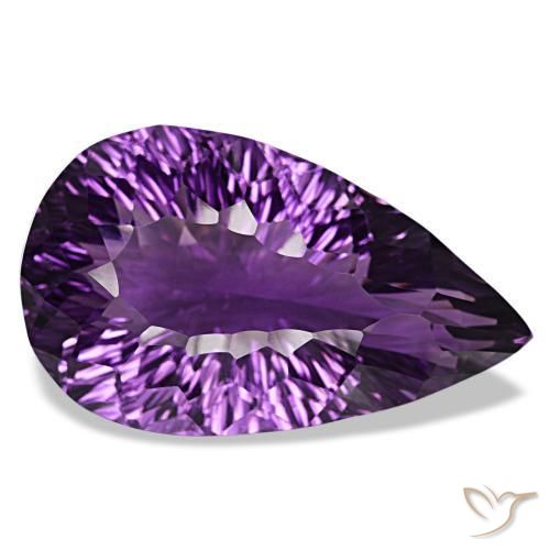 9,17 ctw natürlicher Dunkelviolett Amethyst, Birnenform, VVS