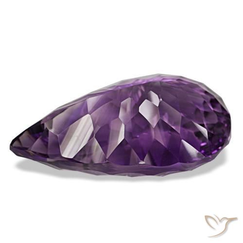 9,17 ctw natürlicher Dunkelviolett Amethyst, Birnenform, VVS