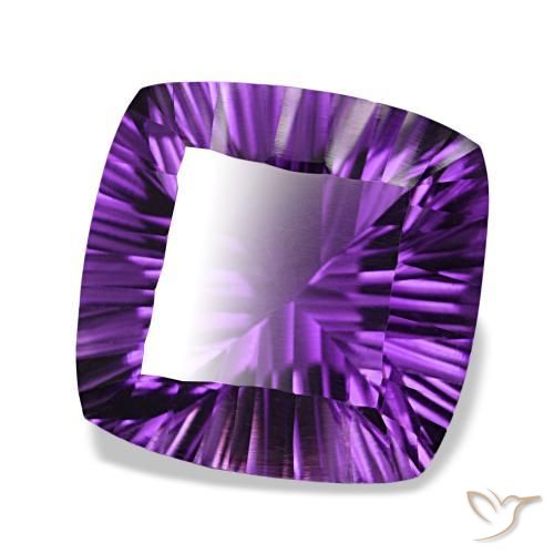 9,17 ctw natürlicher Intensives Violett Amethyst, Kissenschliff, VVS-VS