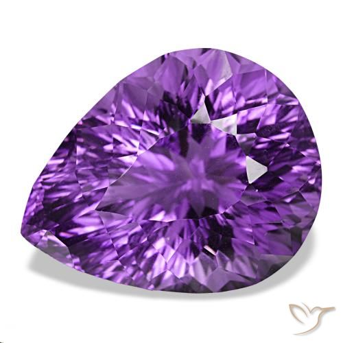 9,17 ctw natürlicher Lebhaftes Violett Amethyst, Birnenform, VS